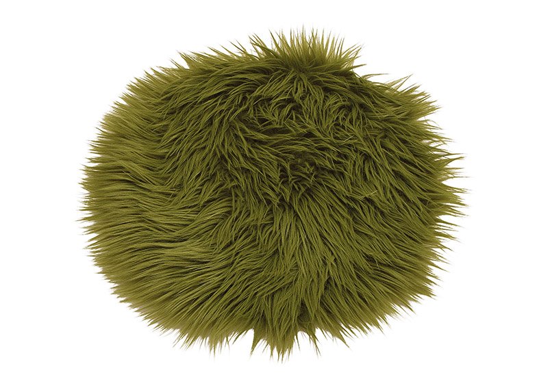 Coprisedile in pelliccia sintetica verde matcha Ø34cm