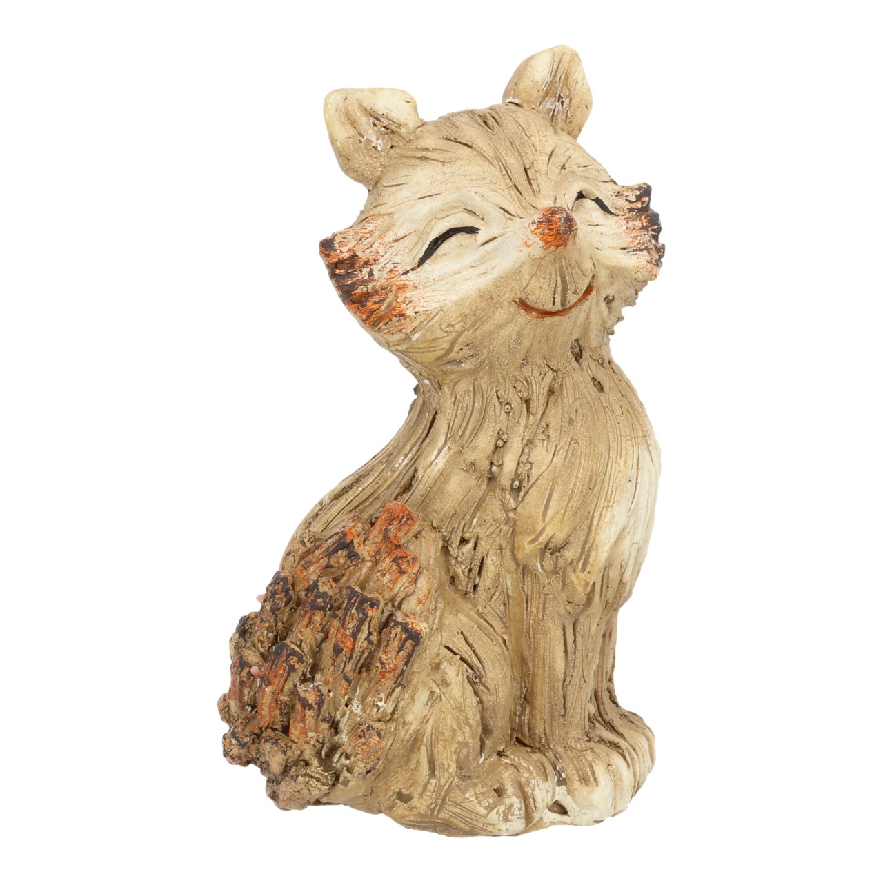 Katze, Dekofigur, Miniatur, Figur, Samtgold/Beige