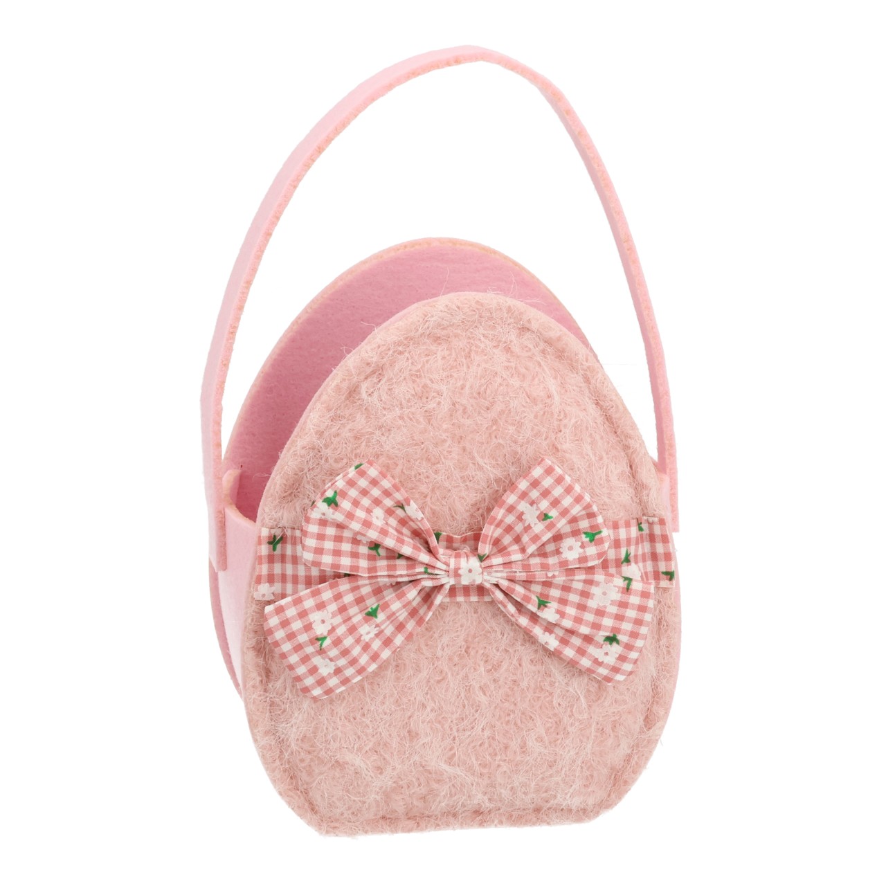 Osterei, Baby-Tasche, Pink Filz, Schleife, Gemustertes Band