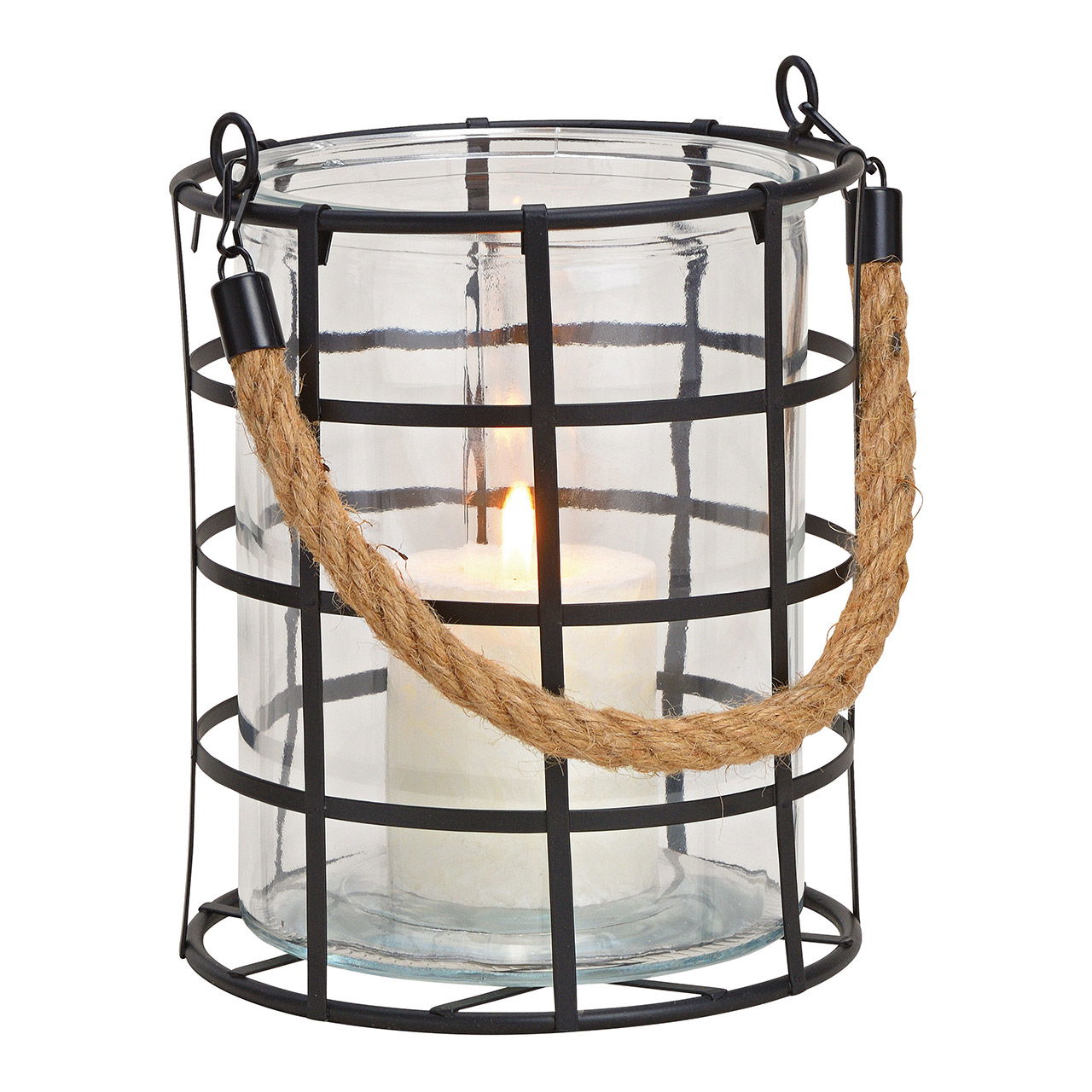 Windlicht aus Glas, Metall Transparent (B/H/T) 16x19x16cm Windlicht aus Glas, Metall Transparent (B/H/T) 16x19x16cm