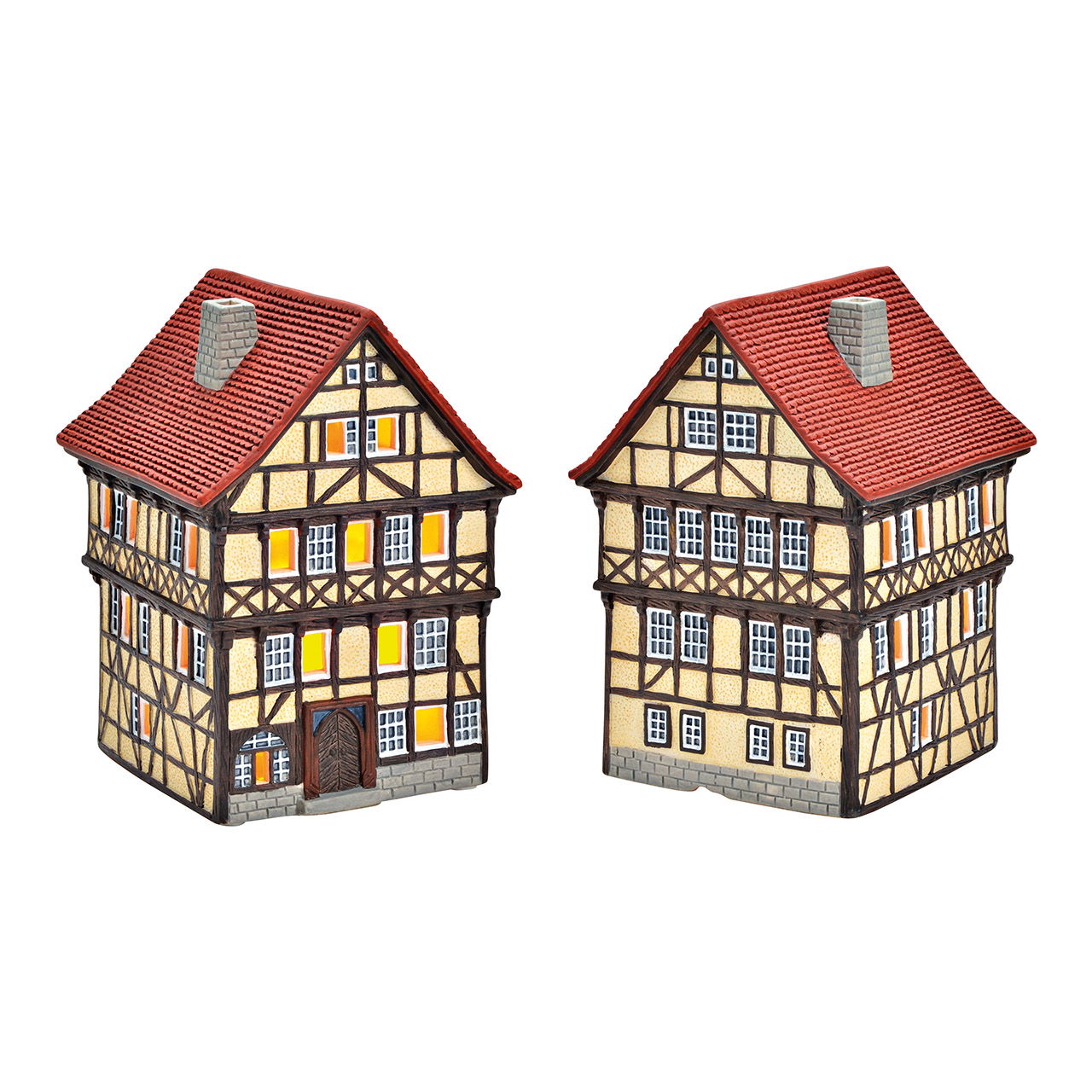 Maison lumineuse Fritzlar en porcelaine multicolore (L/H/P) 12x18x12cm