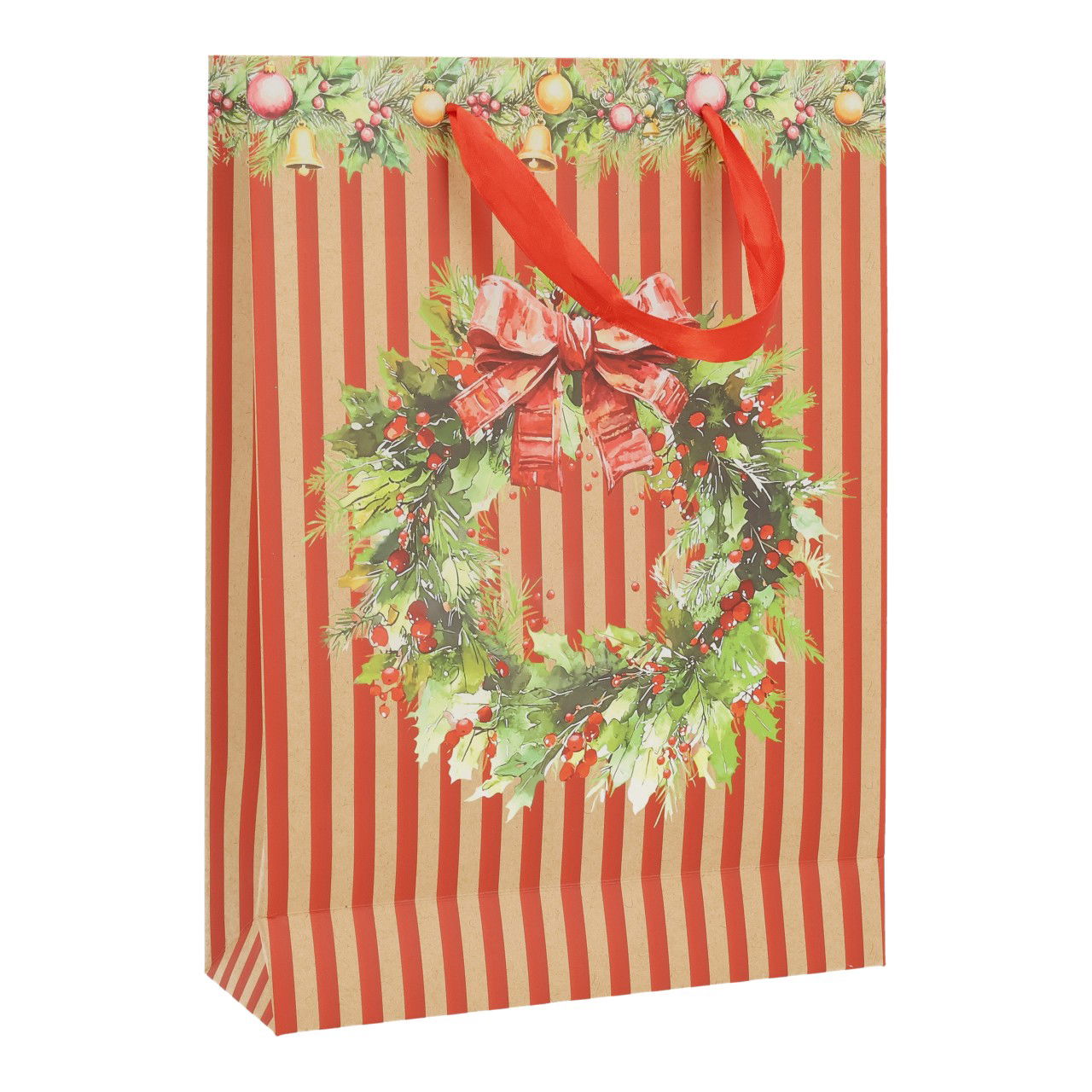 Bolsa de regalo Guirnalda navideña de papel/cartón Colorido (A/A/A) 25x34x8cm