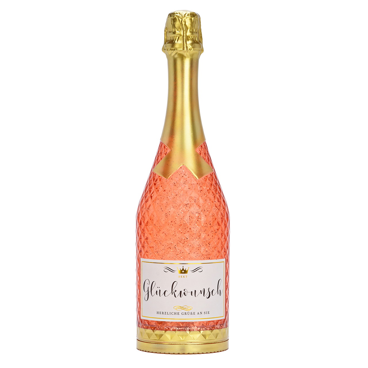 Sekt, Flasche, Rose, Glasur?, kristallmuster