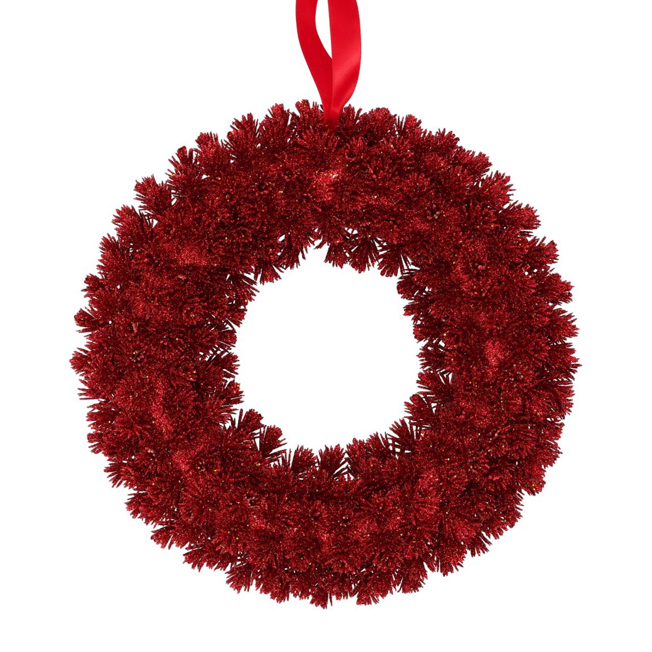 Hangende plastic kerstkrans rood (B/H/D) 30x30x6cm Pflanze, Kranz