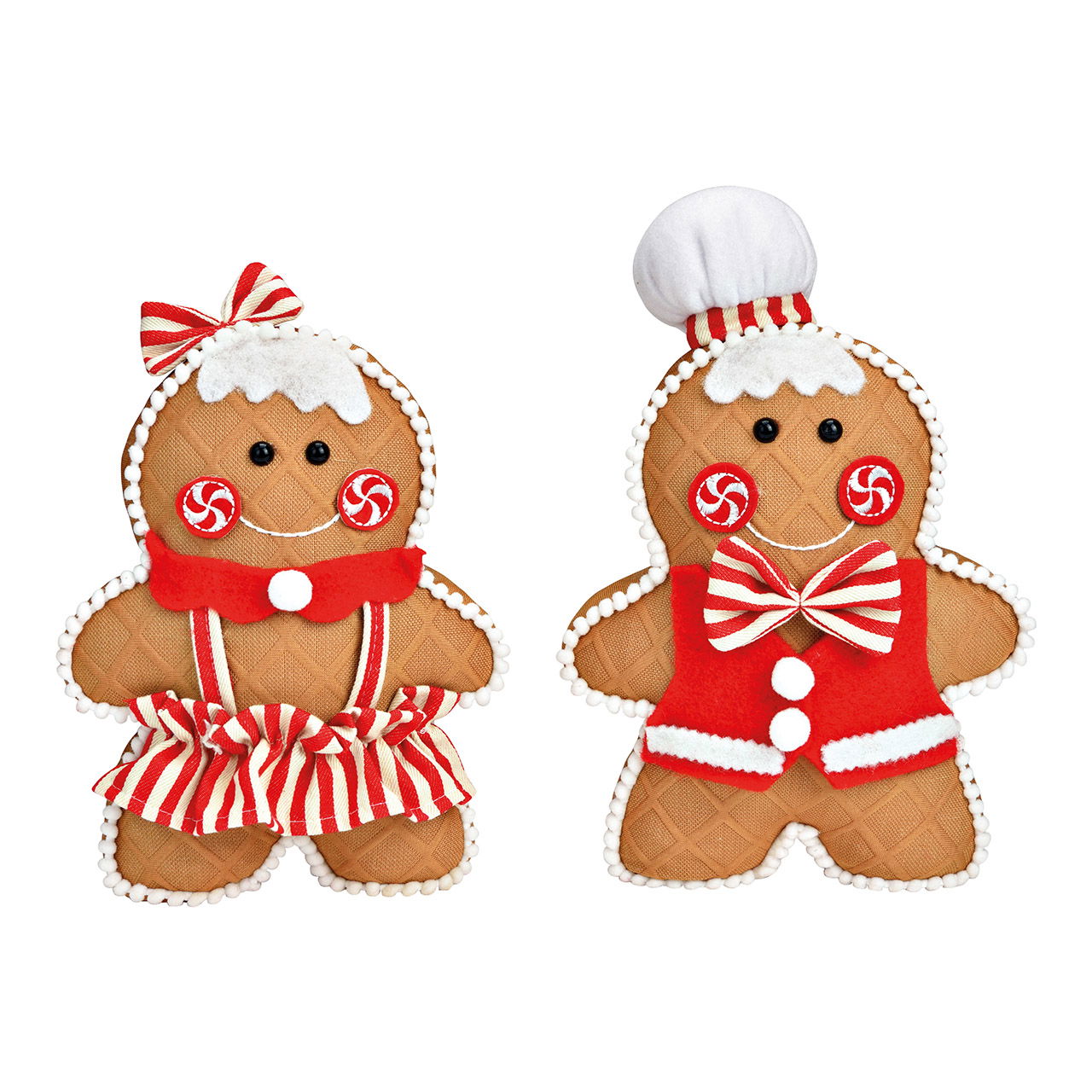 Lebkuchenfigur aus Textil braun 2-fach, (B/H/T) 20x30x9cm Lebkuchenfigur aus Textil braun 2-fach, (B/H/T) 20x30x9cm
