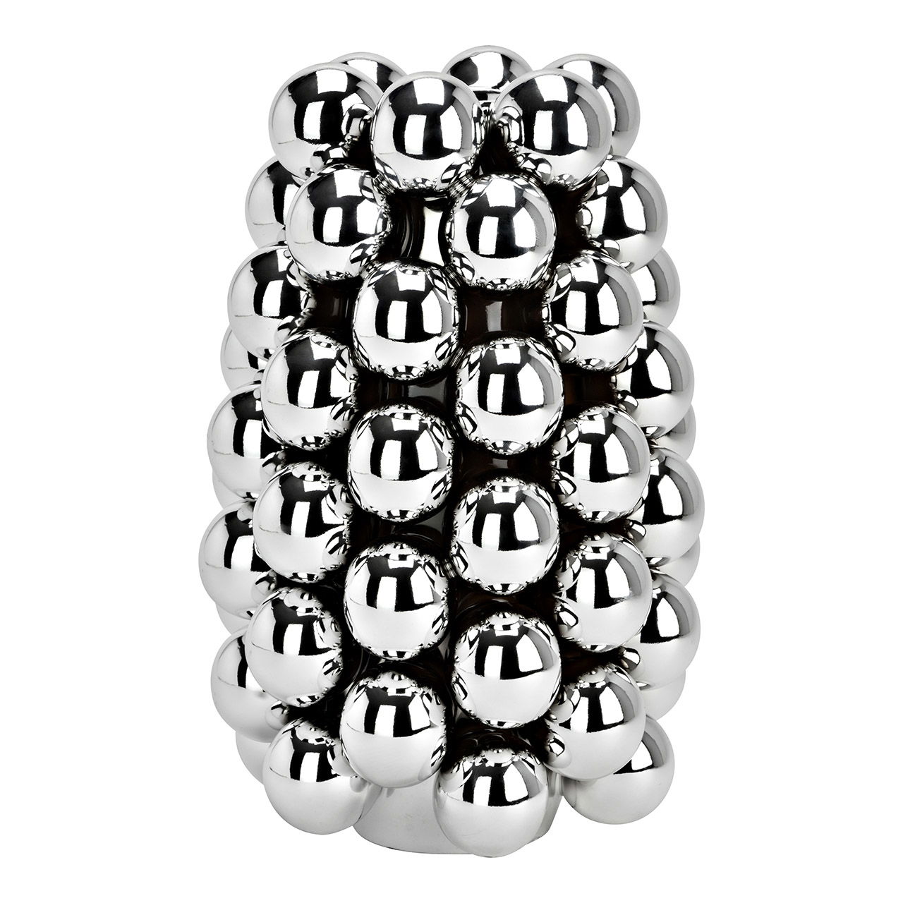 Vase Bubble aus Porzellan, Silber (B/H/T) 16x24x16cm Vase Bubble aus Porzellan, Silber (B/H/T) 16x24x16cm