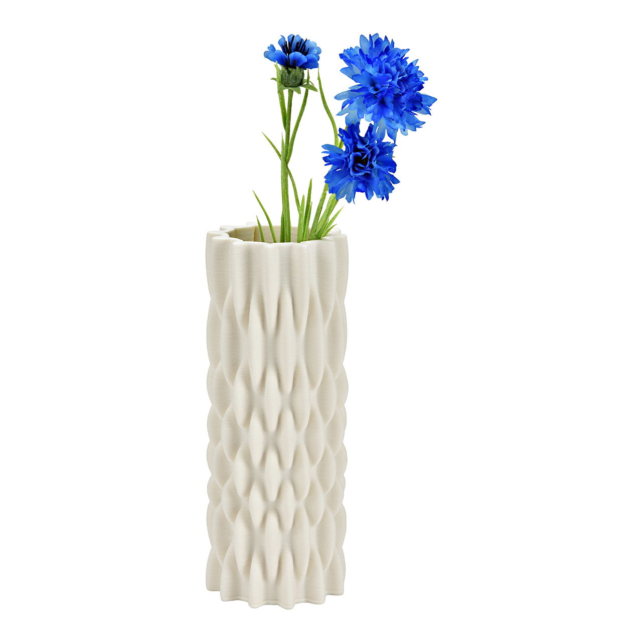 Jarrón de cerámica impreso en 3D blanco (A/A/P) 8x22x8cm sólo para flores secas Jarrón de cerámica impreso en 3D blanco (A/A/P) 8x22x8cm sólo para flores secas