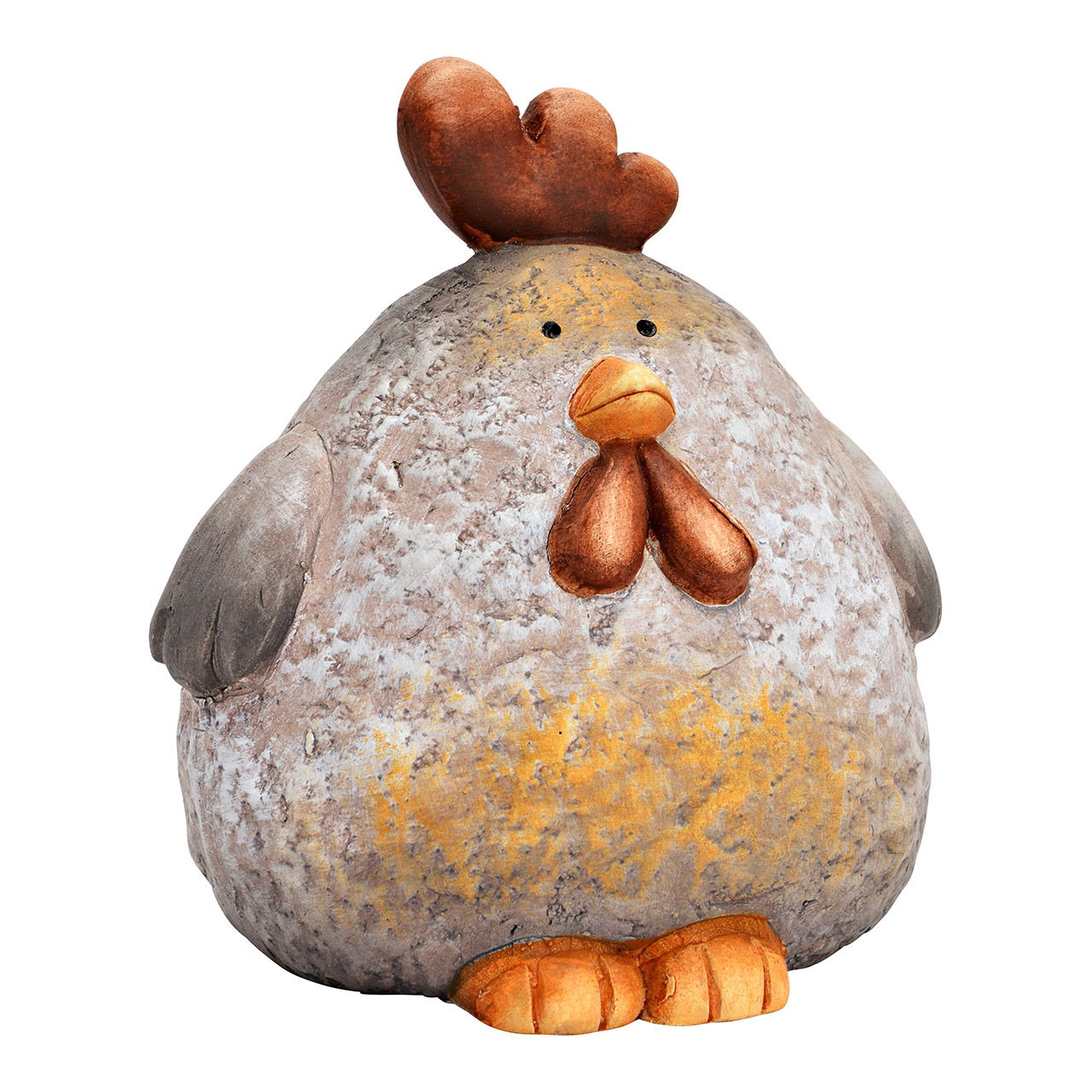 Chicken made of clay, gray (W/H/D) 12x13x9cm