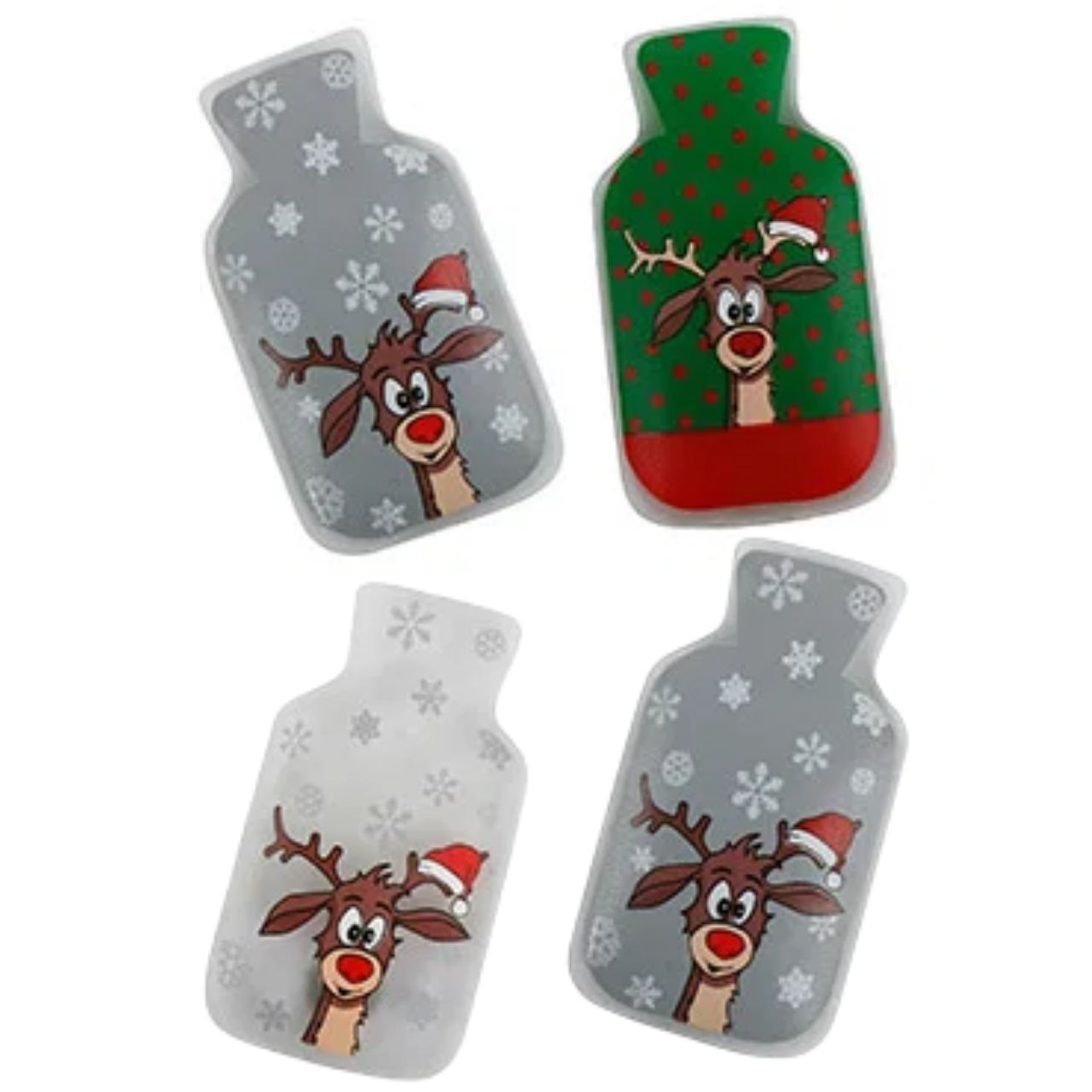 Chauffe-sac bouteille d'eau chaude Didi en plastique Coloré 3 fois, (L/H/P) 7x12x1cm Weihnachtsstrumpf, Tasche, Winterdeko, Reh-Motiv, Sockenwärmer