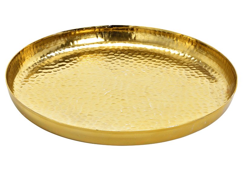 Piastra di metallo oro (c/h/d) 35x3x35cm