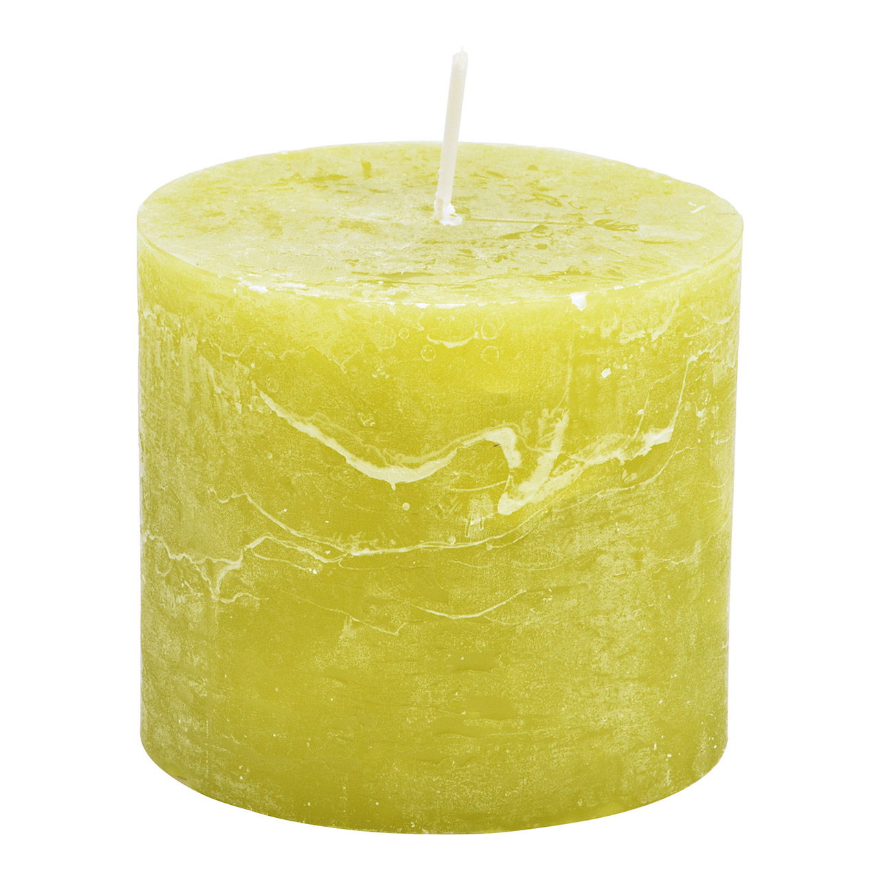 Candle 10x9x10cm wax olive light green Candle 10x9x10cm wax olive light green