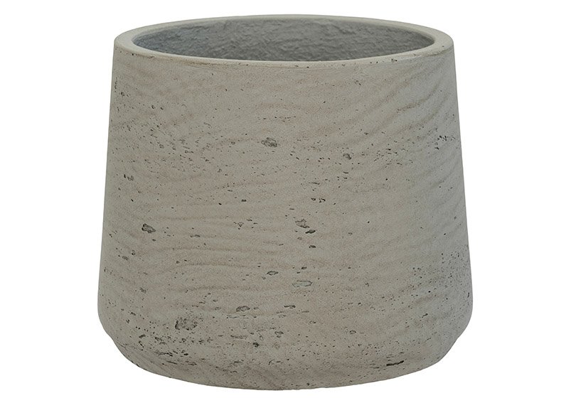 Fiberclay flower pot gray (W/H/D) 23x20x23cm