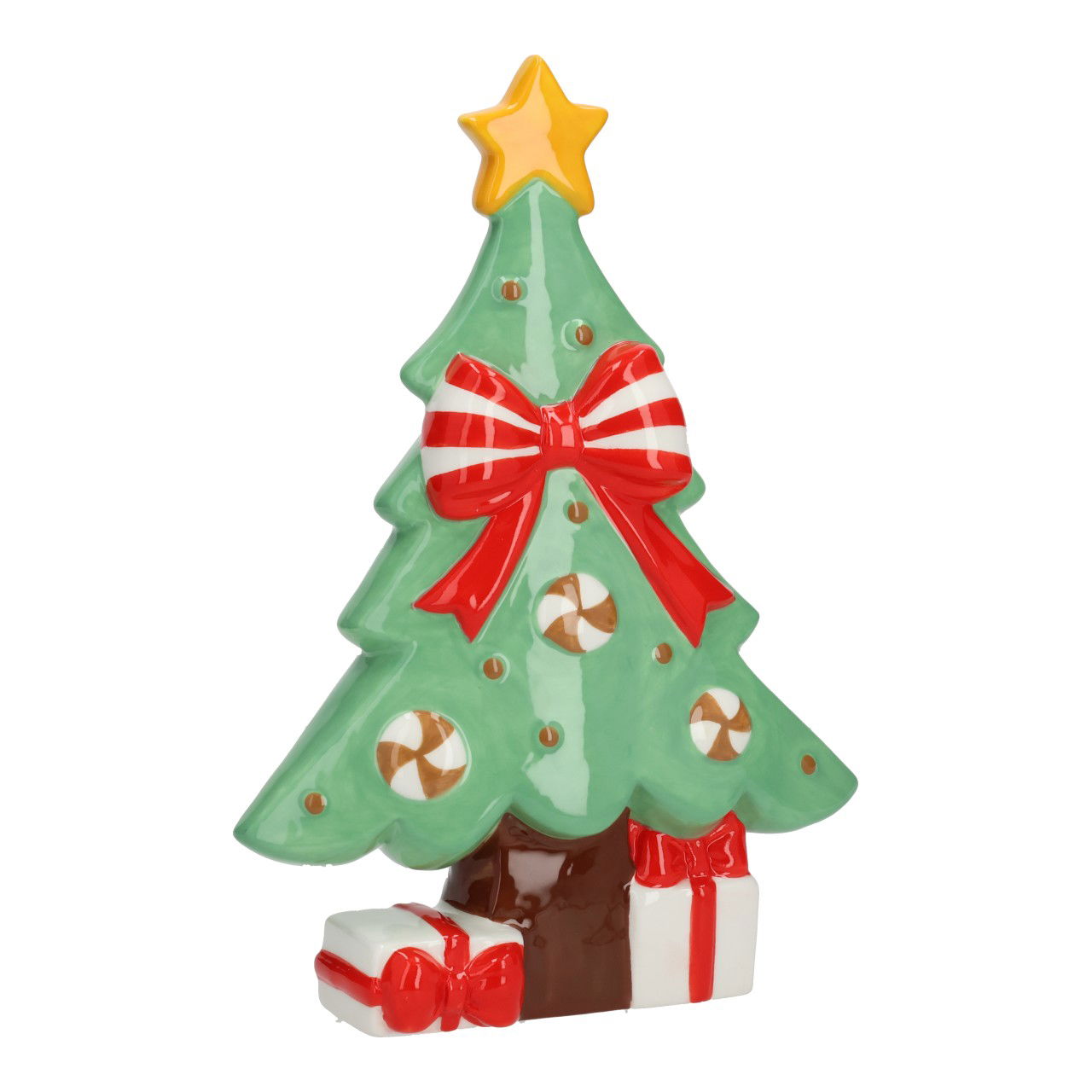 Tannenbaum aus Keramik Bunt (B/H/T) 18x26x6cm Spielzeug, Weihnachten, Weihnachtsdekorationen, Festival