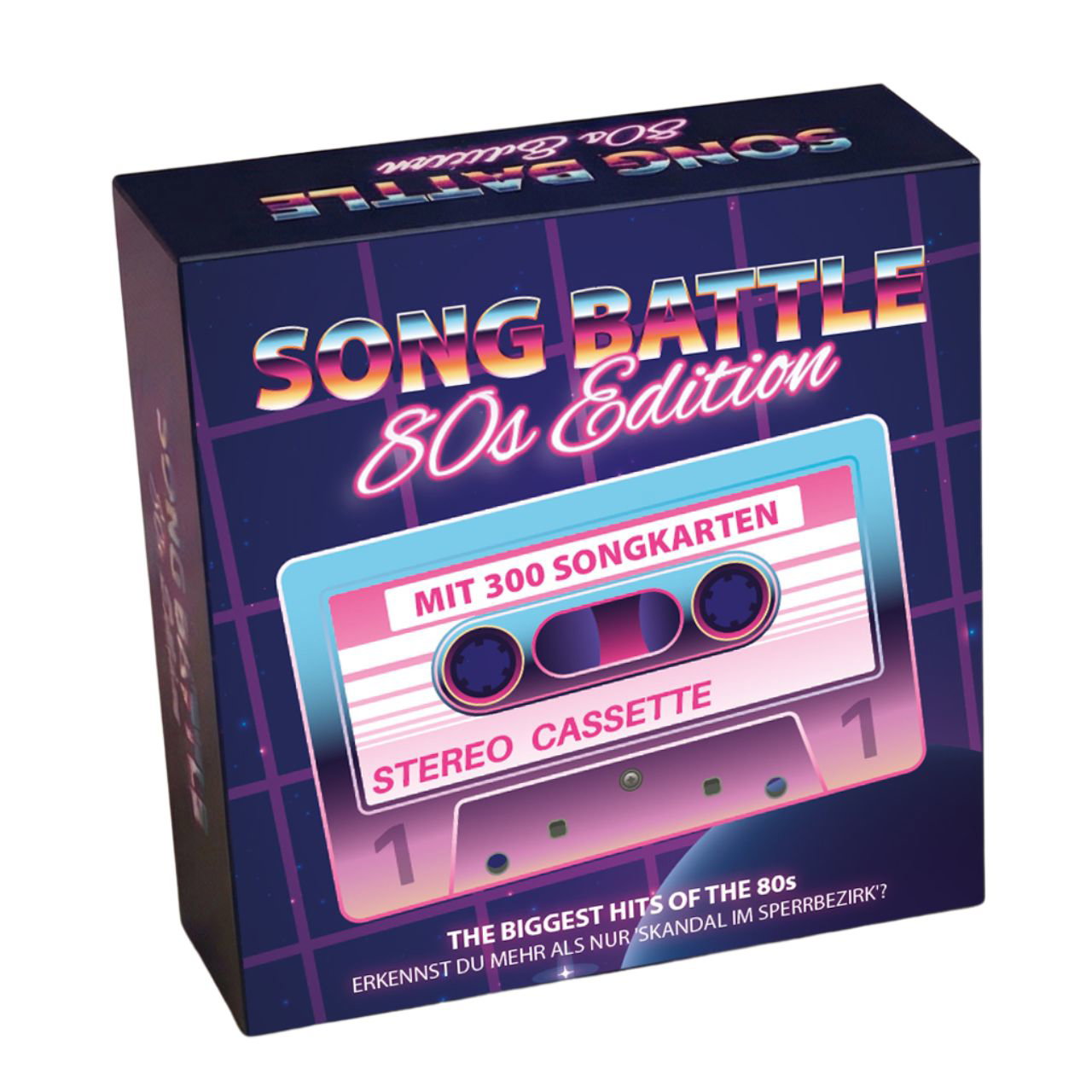 Song Battle game, 80s, in color box Paper(300 gsm) 80er-Edition, Kassette, Song Battle, Stereo-Kassette, mit 300 Songkarten