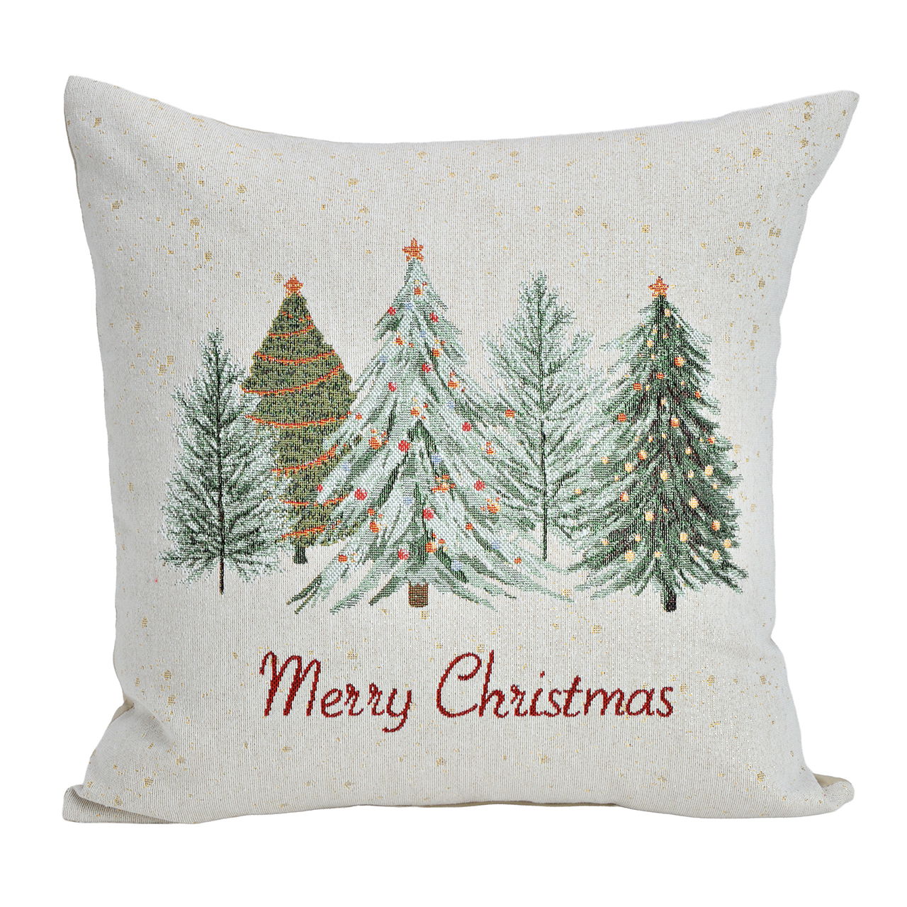 Kissenbezug Tannenbaum aus Textil Grün (B/H/T) 45x45x0.5cm Kissen, Dekoration für Zuhause