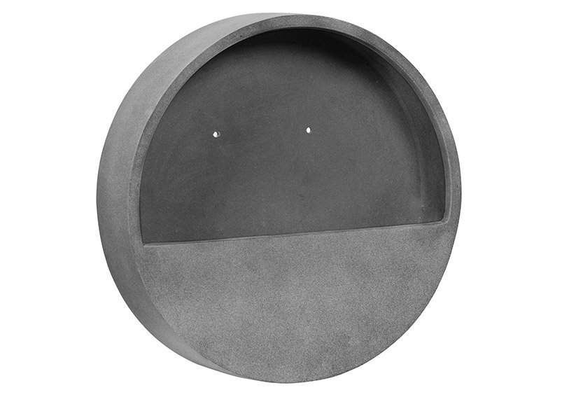 Fiberstone flower pot gray (W/H/D) 40x9x40cm