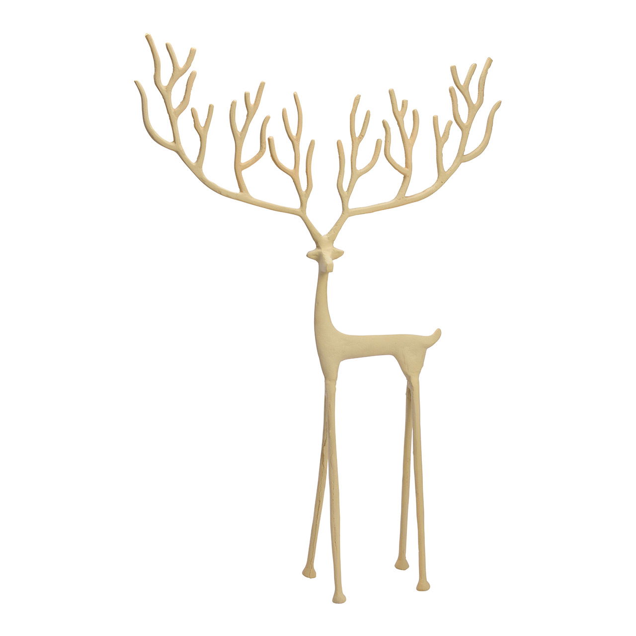 Deer made of metal beige (W/H/D) 47x69x10cm