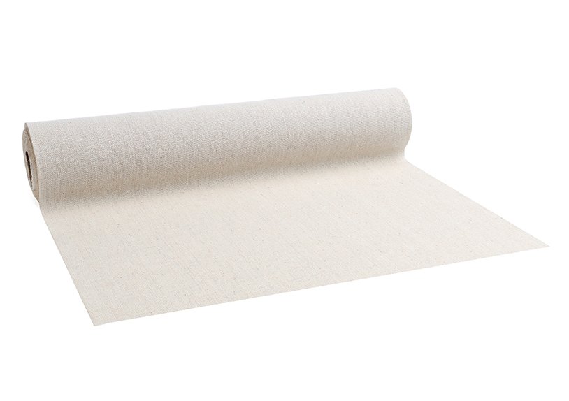 Packing Ribbon COTTON JUTE 5m x 36cm, Crème/Ivory, 70% Cotton, 30% Polyester, 1333.0536.70