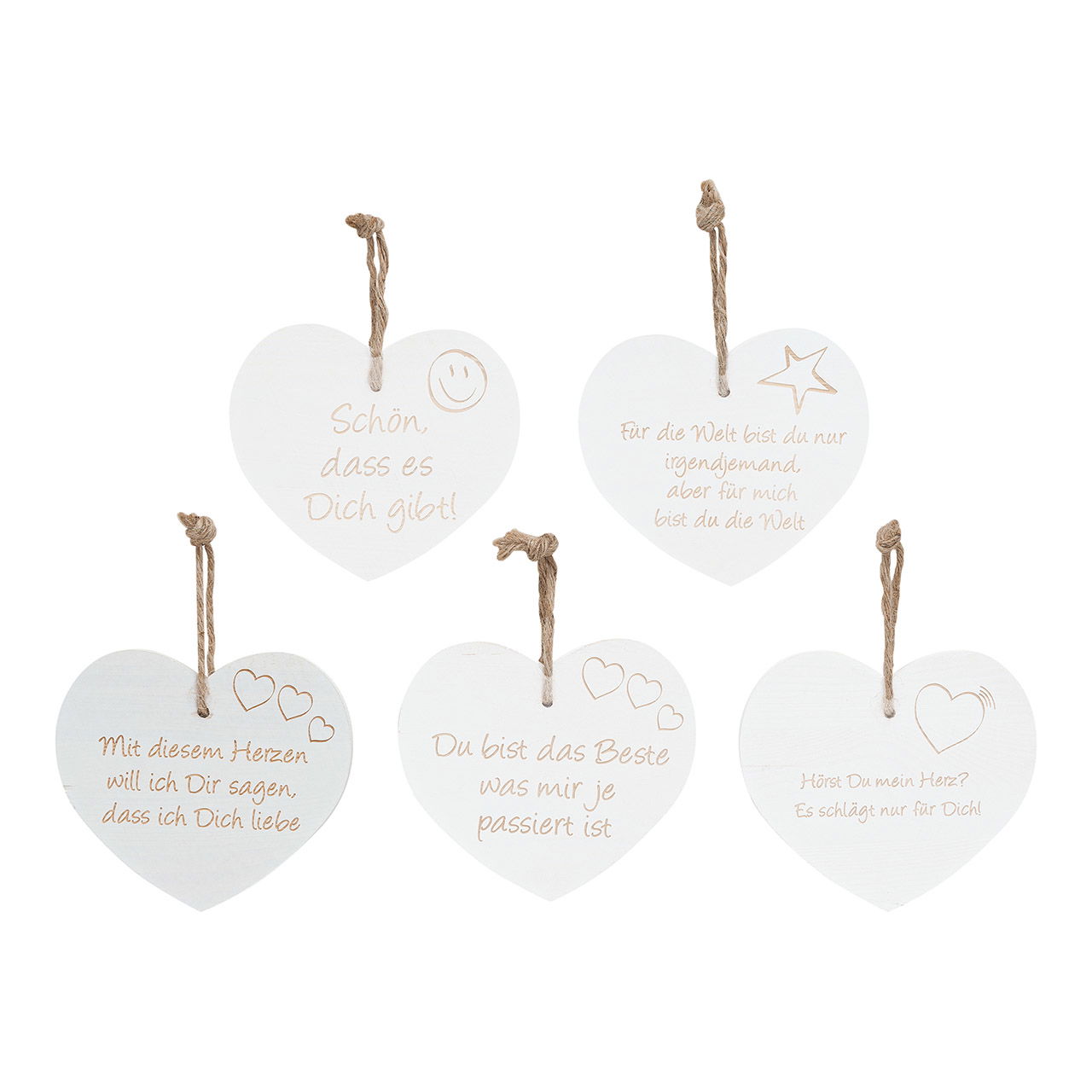 Coeur Vintage Amour, en bois, 5 couleurs, L18 x P2 x H16 cm Coeur Vintage Amour, en bois, 5 couleurs, L18 x P2 x H16 cm