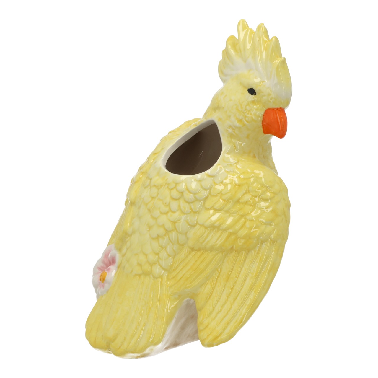 Vogelfigurine, Küche Dekoration, Schnabelorange, Gelb, Käfigaccessoire