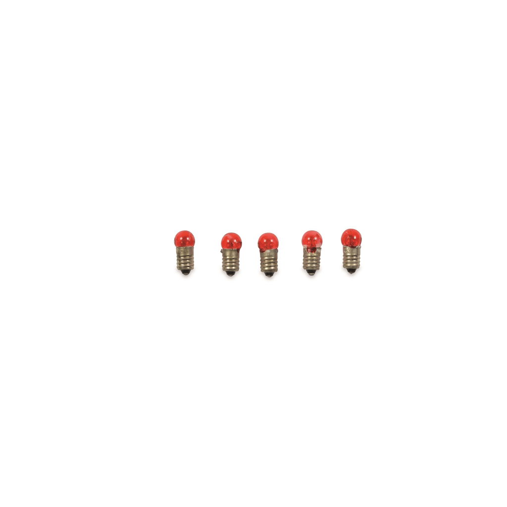 Lampadine di ricambio. 4.5 V. E10. 5 pezzi/btl. rosso