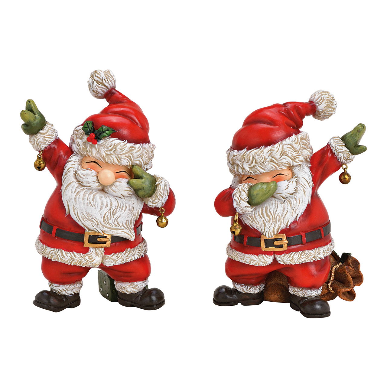 Babbo Natale in polietilene colorato a 2 pieghe, (L/A/D) 9x14x8cm Babbo Natale in polietilene colorato a 2 pieghe, (L/A/D) 9x14x8cm