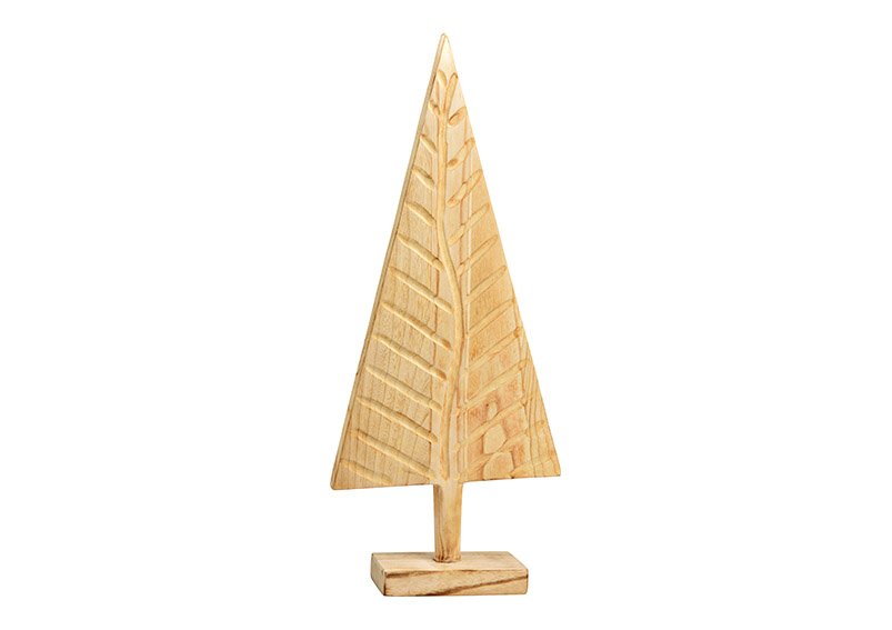 Piantana per albero di Natale in legno naturale di paulownia (L/H/D) 39x90x12cm