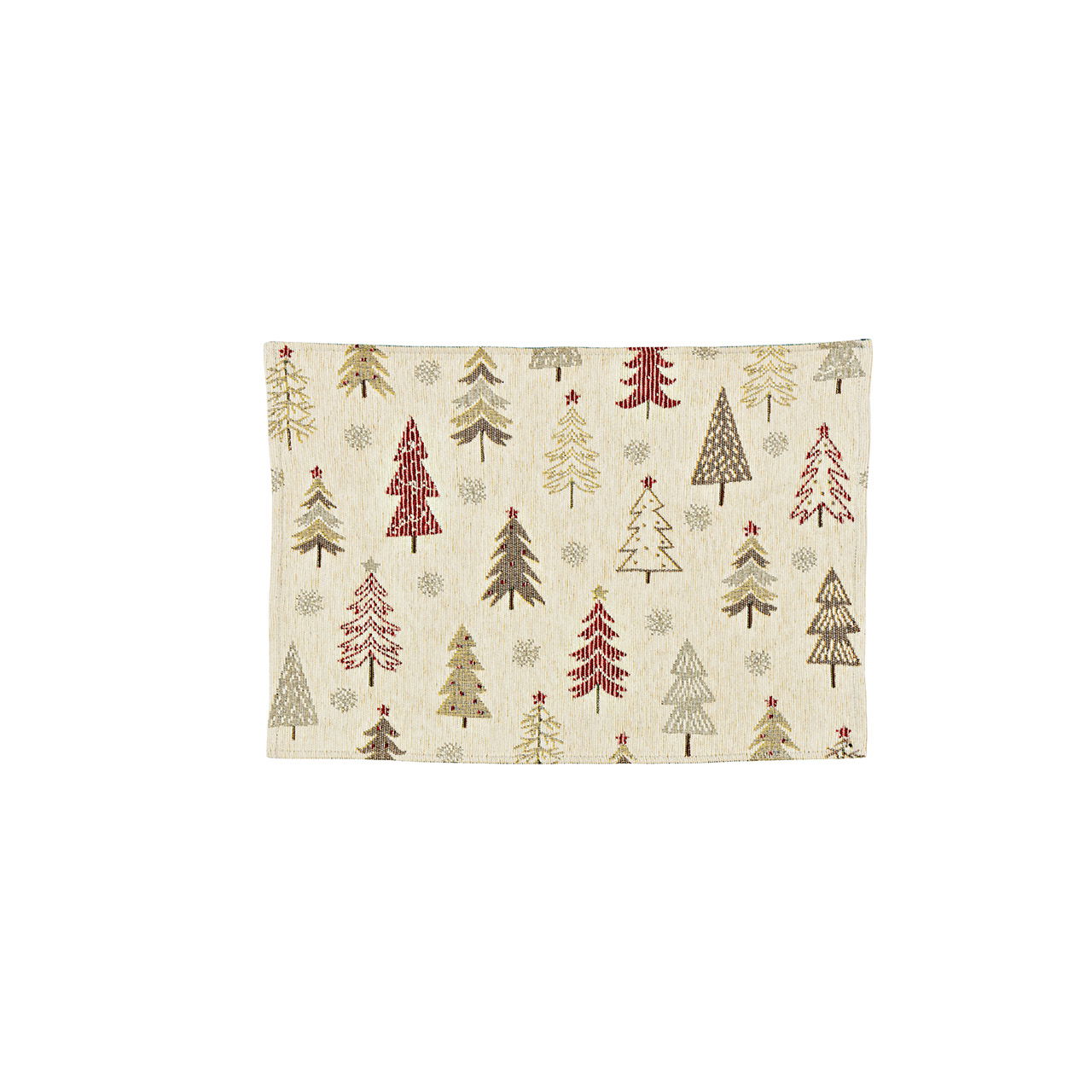 Set de table décor sapin en textile, beige (L/H) 48x33cm