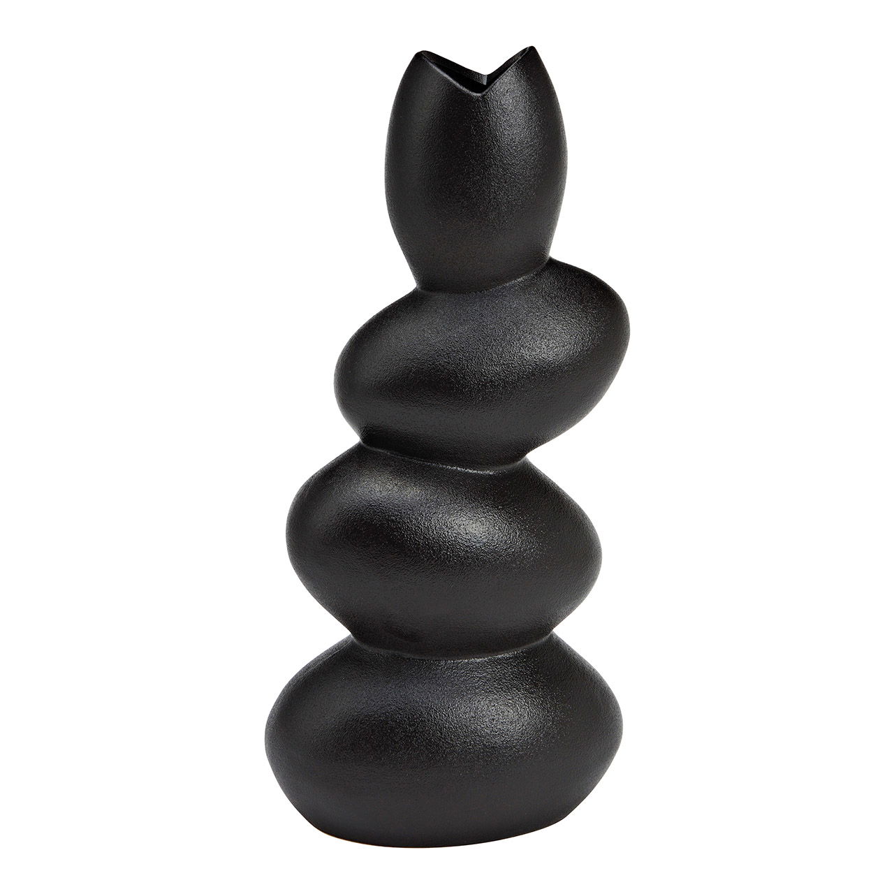 Porcelain vase black (W/H/D) 13x28x9cm