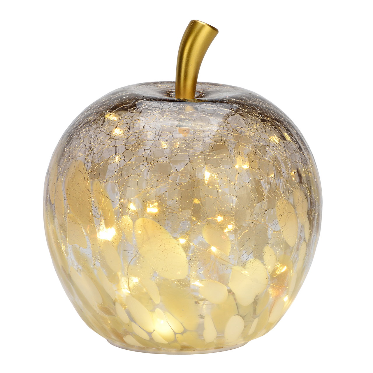 Apfel-Deko, Glasdeko, Musterbruch?, Goldstiel?, Kunstglasapfel