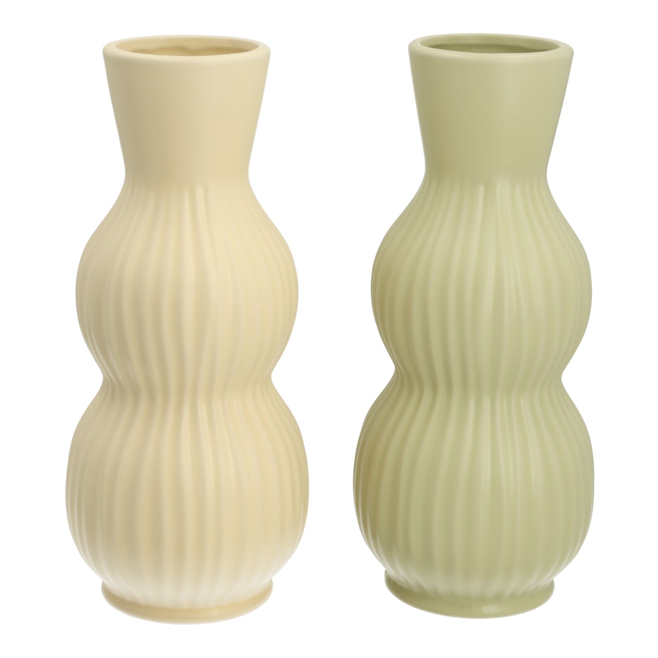 Vase, Vasenpaar, gerippt, Porzellan, künstlerische Form