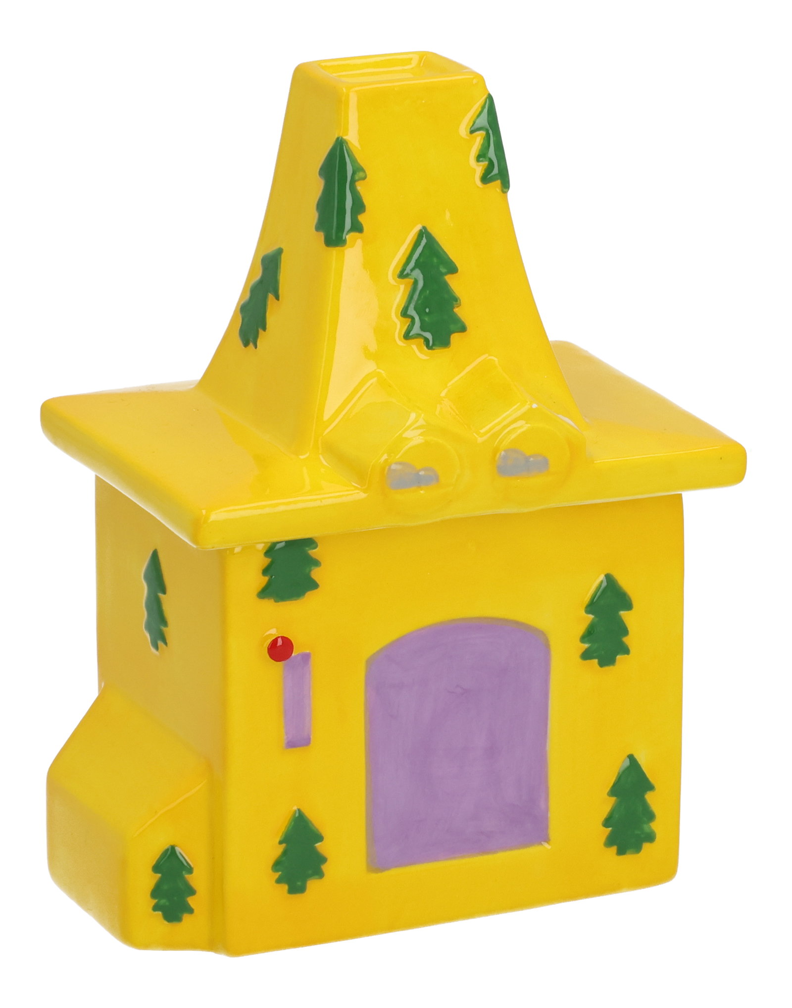 haus, gelb, miniatur, keramik, waldtürmchen