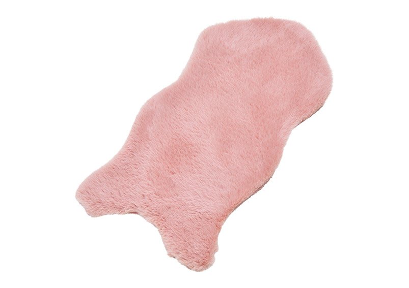 Kaninchenfell Kunstfell aus Polyester Pink/Rosa (B/H/T) 50x25x2cm