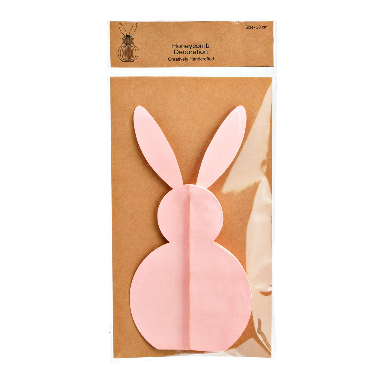 Honeycomb bunny made of paper/cardboard pink (W/H/D) 11x20x11cm Honeycomb bunny made of paper/cardboard pink (W/H/D) 11x20x11cm