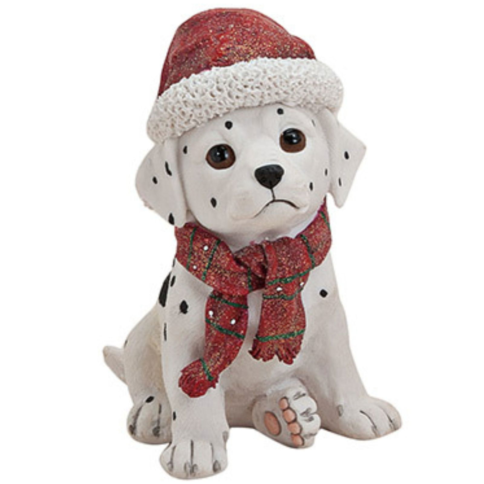 Hund mit Weihnachtsmütze aus Poly, 4-fach sortiert (B/H/T) 13x16x8 cm Teddybär, Spielzeug, Figur