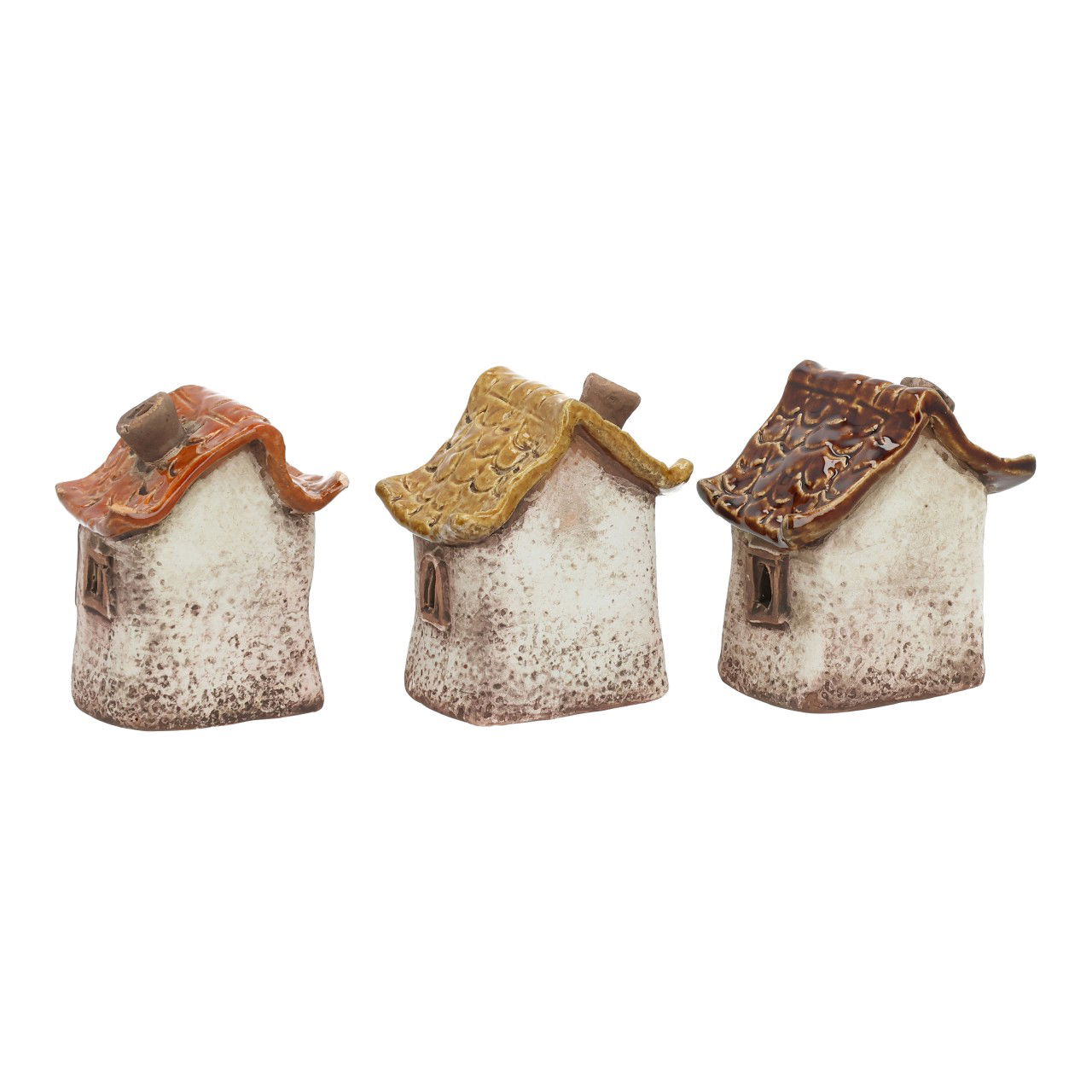 Casita LED de gres marrón 3 surtidos (A/A/P) 5,2x8,6x7cm 2xLR44 Figur, Kunst, Kunsthandwerk, Spielzeug