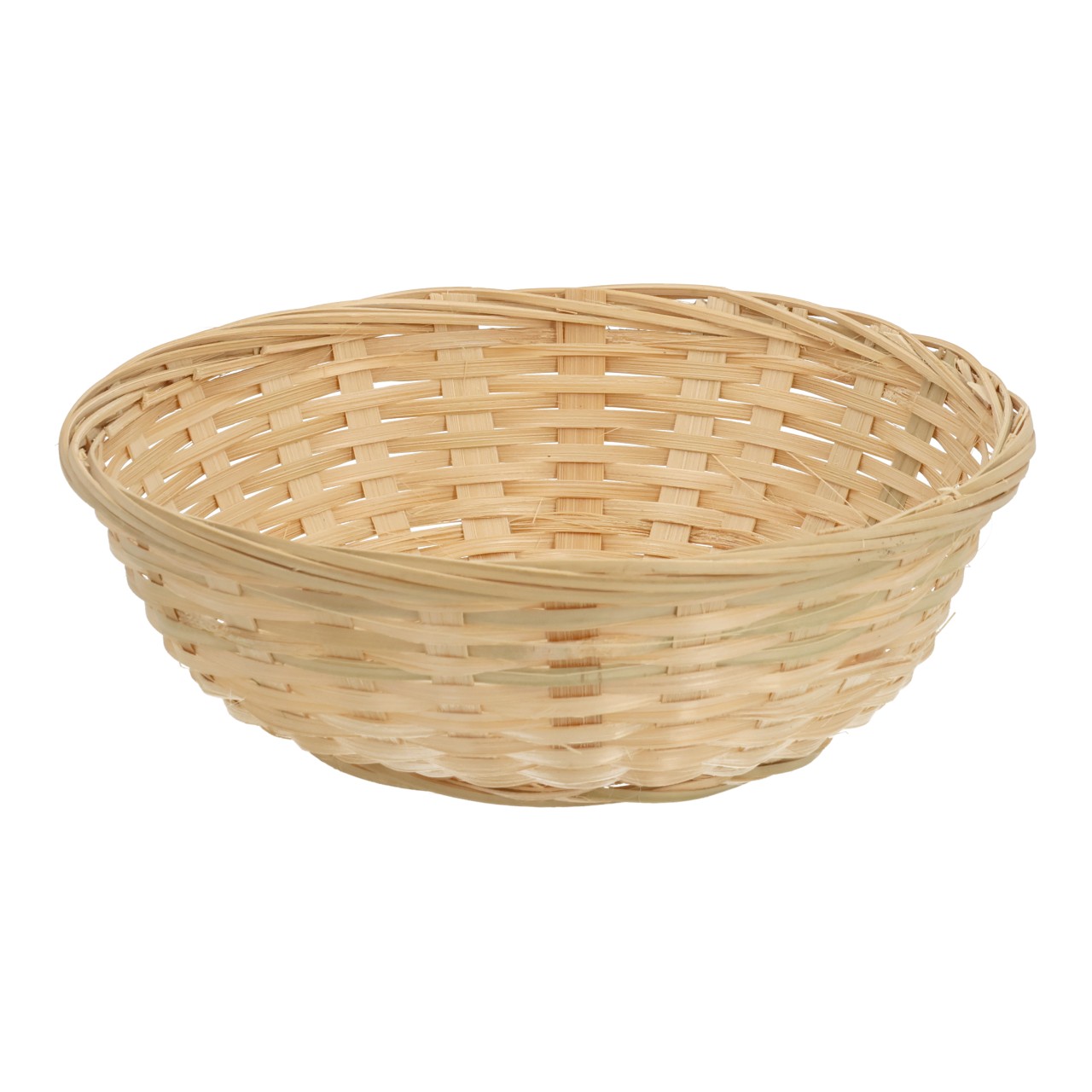 Paasmand van bamboe en naturel hout (B/H/D) 20x5x20 cm korb, korb aus bast, geflecht, rundkorb, naturfarben