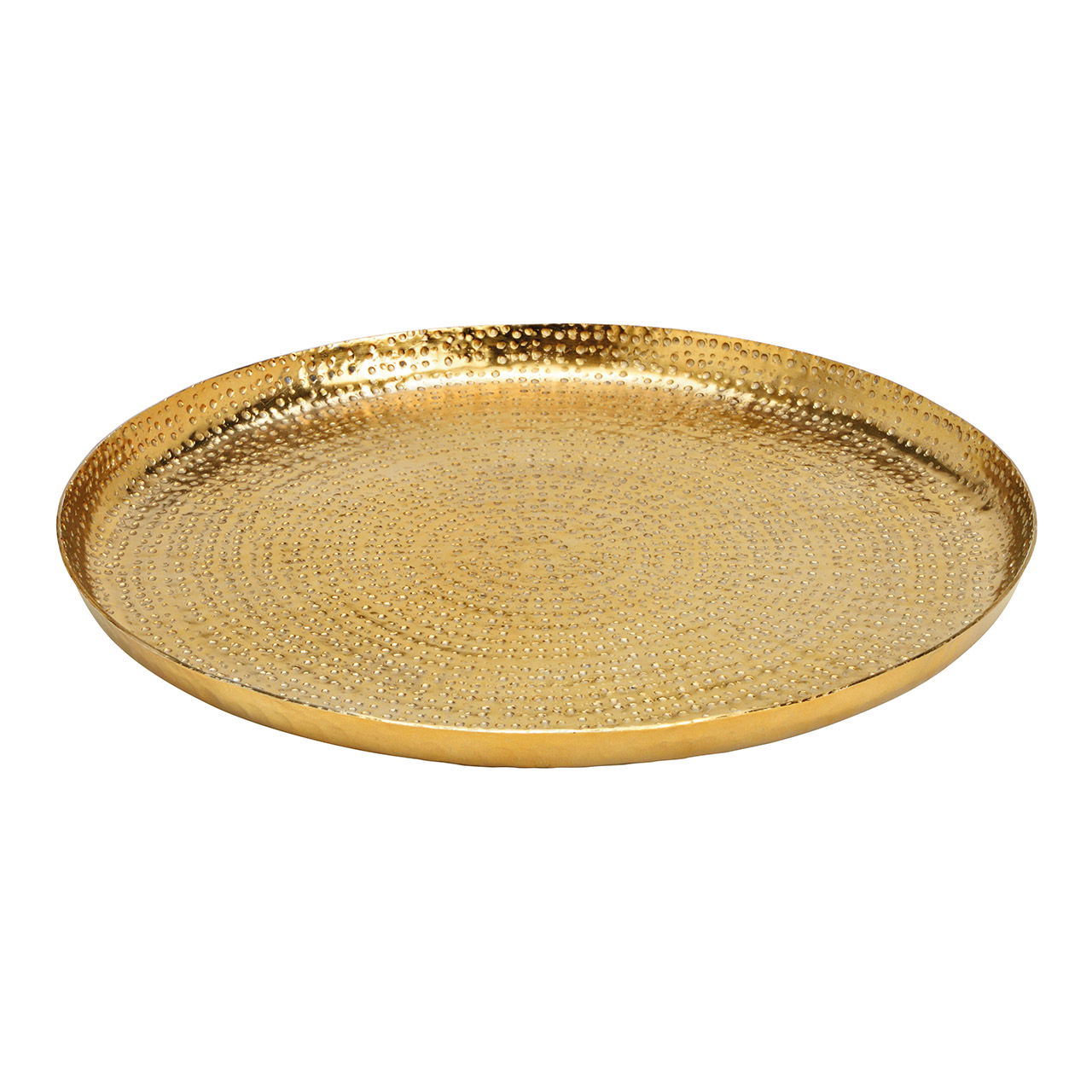 Decorative metal plate, gold (W/H/D) 33x2x33cm