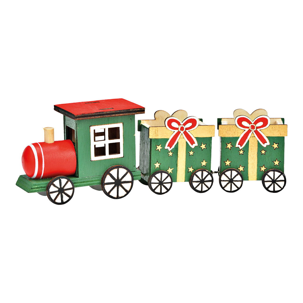Colorido soporte de madera para tren de Navidad (A/A/P) 20x7x4cm Colorido soporte de madera para tren de Navidad (A/A/P) 20x7x4cm