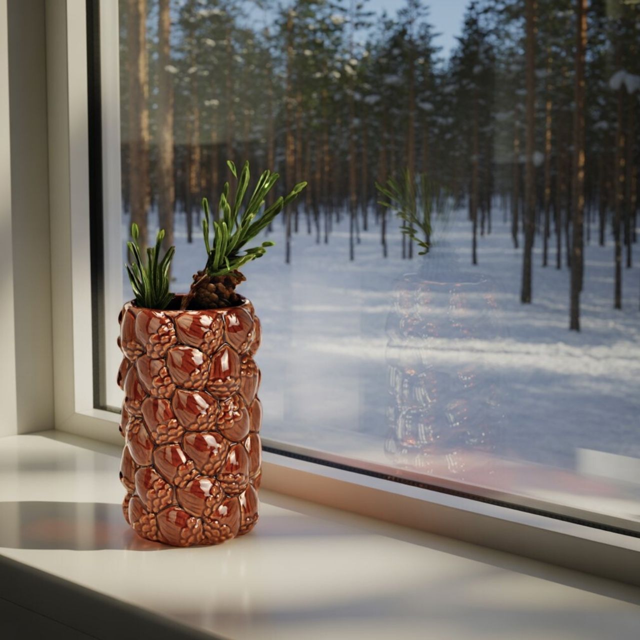 Fenster, Fensterbank, Pflanze