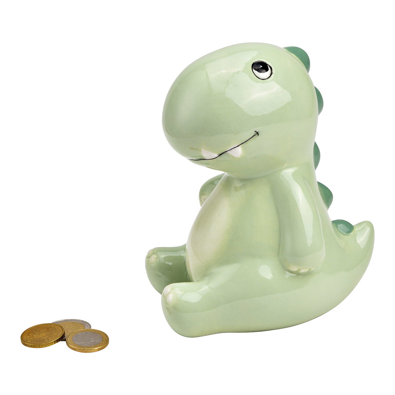 Dino keramiek spaarpot groen (B/H/D) 10x16x13cm Figur, Spielzeug