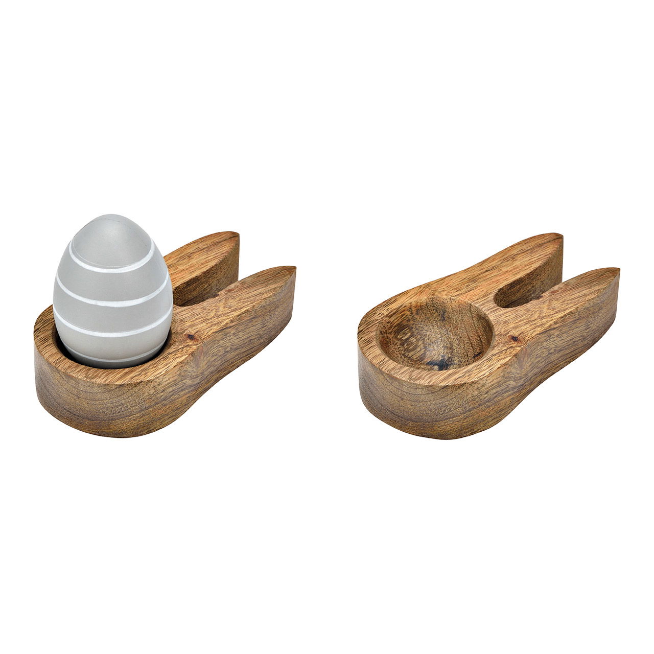 Eierbecher Hase aus Mangoholz, Braun (B/H/T) 6x10x2cm Eierbecher Hase aus Mangoholz, Braun (B/H/T) 6x10x2cm