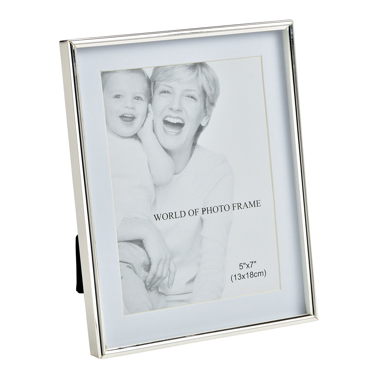 Fotorahmen versilbert für 13x18cm Fotos aus Metall, Silber (B/H/T) 18x23x2cm Gesicht, Person, Photographie, Portrait, Baby