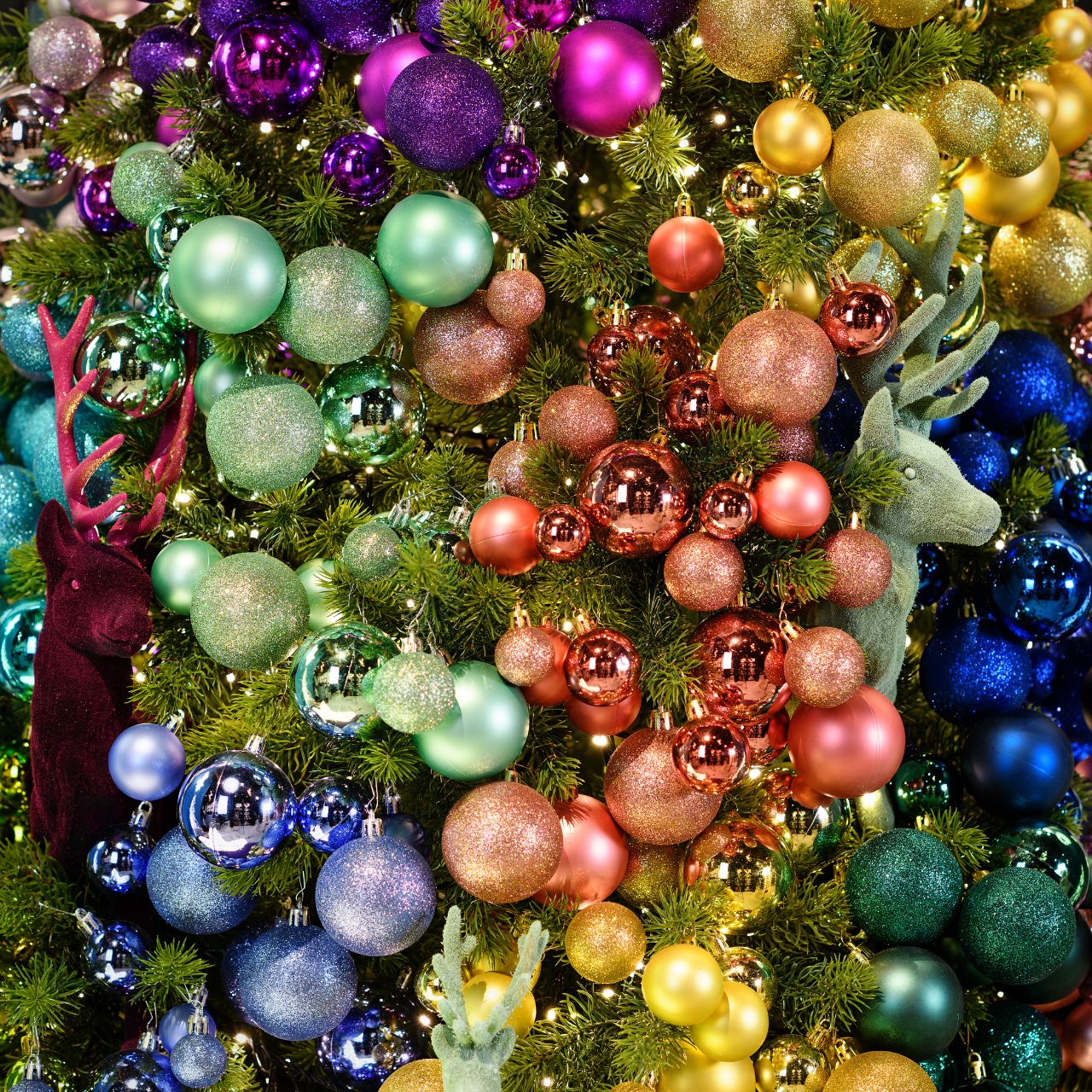 Baubles natalizi in plastica, set di 111, blu Ø3/4/6cm (L/A/D) 36x23x12cm Zubehor, Sphäre, Ornament, Schmuck, Halskette