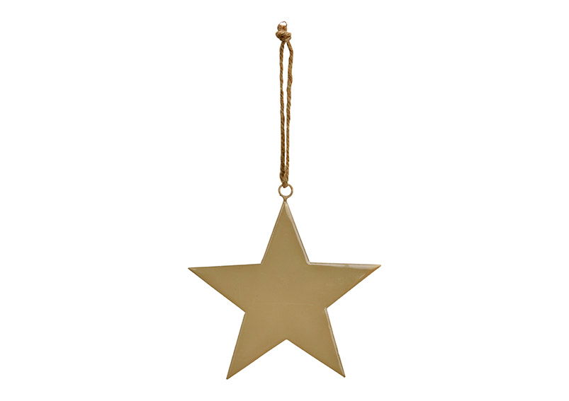 Hanger star made of metal beige (W/H) 15x15cm