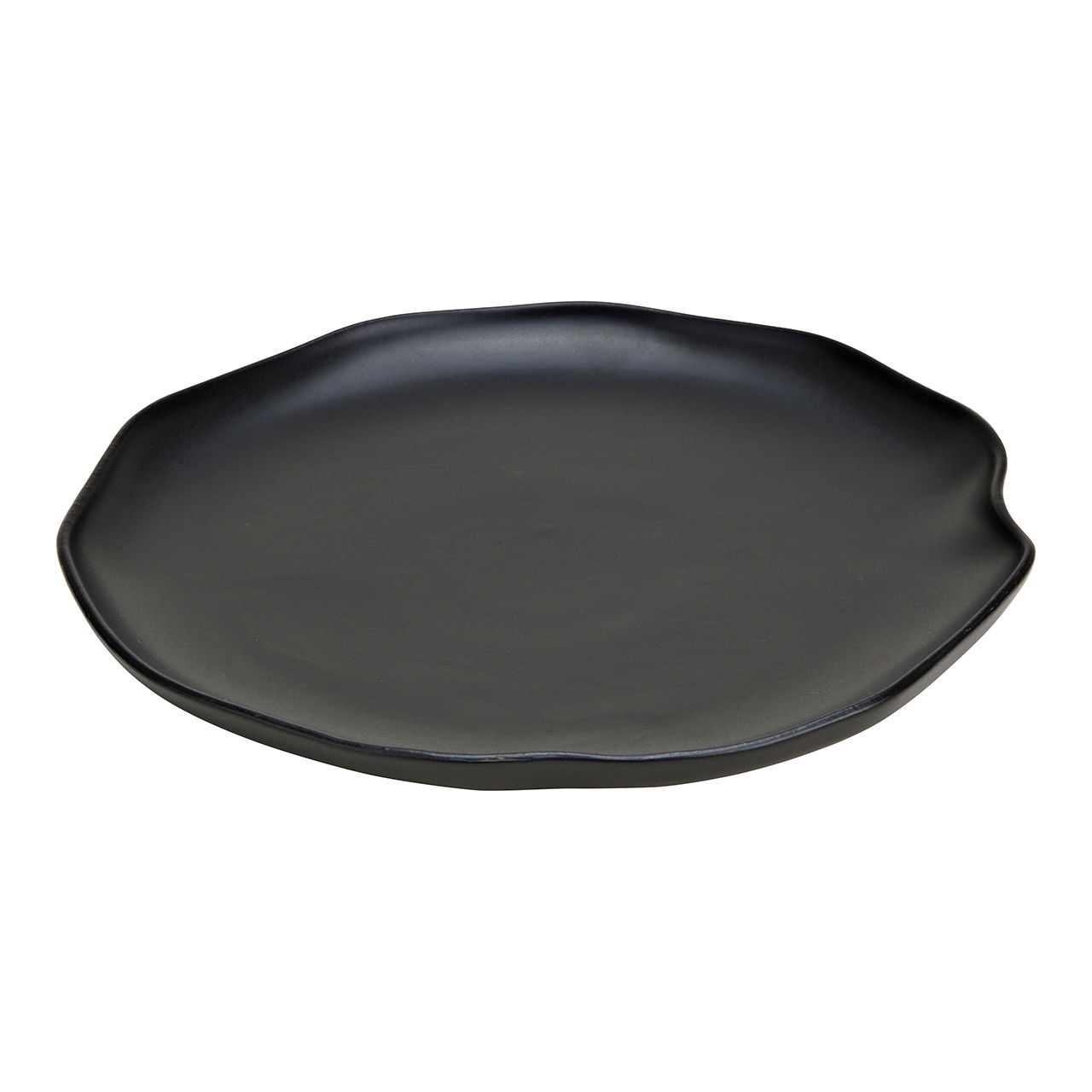 Assiette en faïence, noir (L/H/P) 26x3x26cm Assiette en faïence, noir (L/H/P) 26x3x26cm