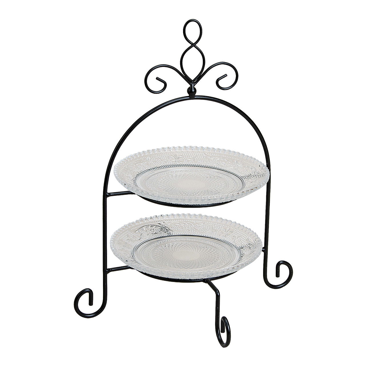 Etagere con 2 ripiani in vetro/metallo (L/H/D) 22x28x22 cm Etagere con 2 ripiani in vetro/metallo (L/H/D) 22x28x22 cm