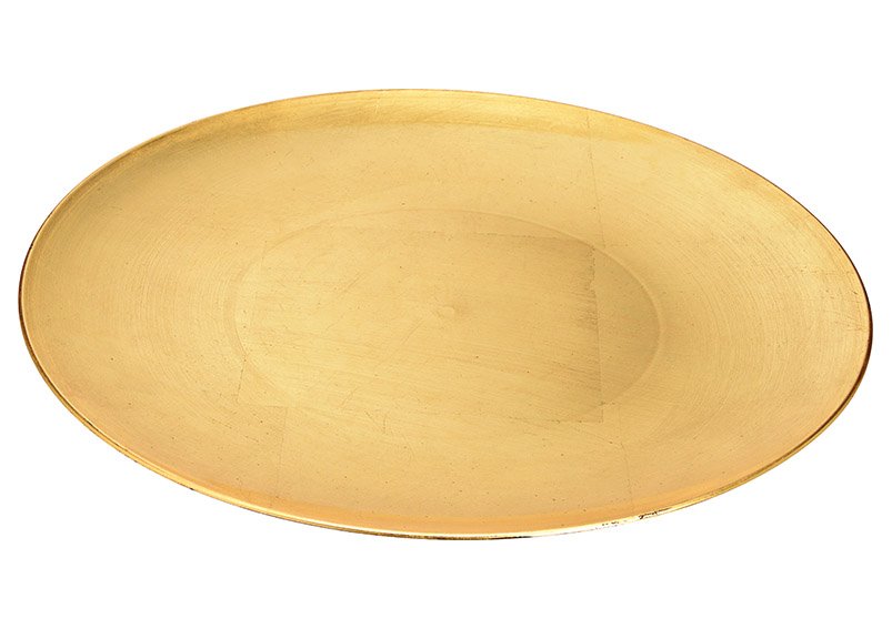 Plato de plástico dorado Ø40cm