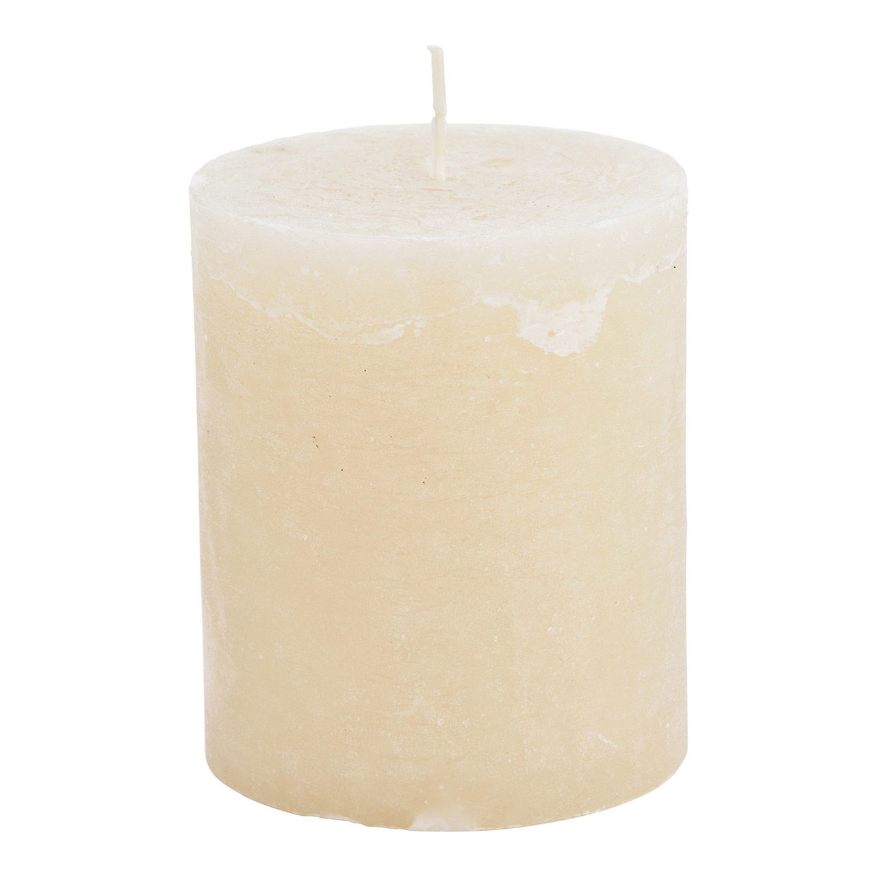 Candle 10x12x10cm wax sand white