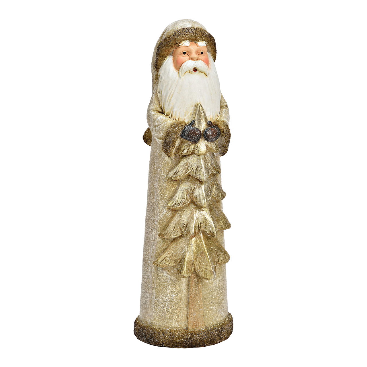 Babbo Natale con glitter in polipropilene champagne (L/H/D) 8x25x8cm Babbo Natale con glitter in polipropilene champagne (L/H/D) 8x25x8cm